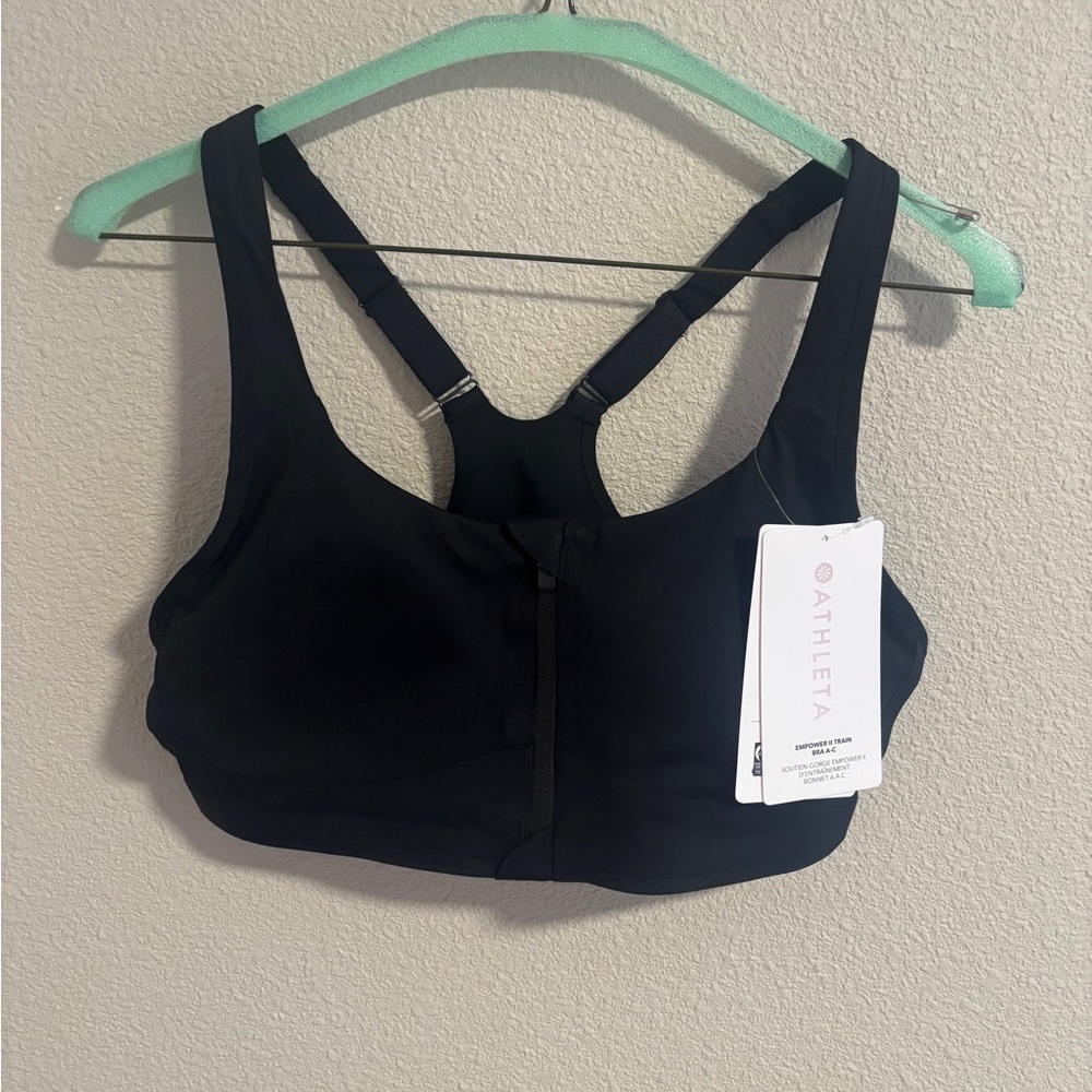 Athleta Empower II Train Black Sports Bra A-C size small